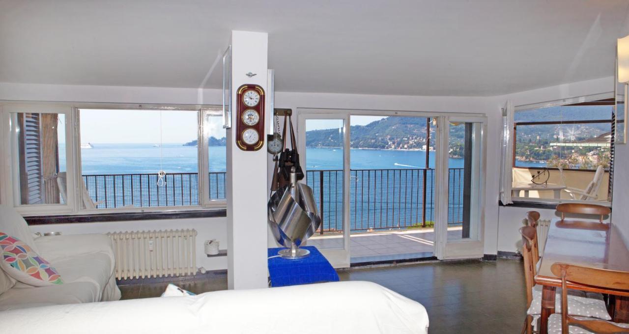 Nautilus Vista Mare Mozzafiato A 180 Gradi- Posto Auto Privato - 2 Camere Matrimoniali Piu 1 Divano Letto Singolo-Sky,Netflix-Wifi 200Mg Rapallo Luaran gambar