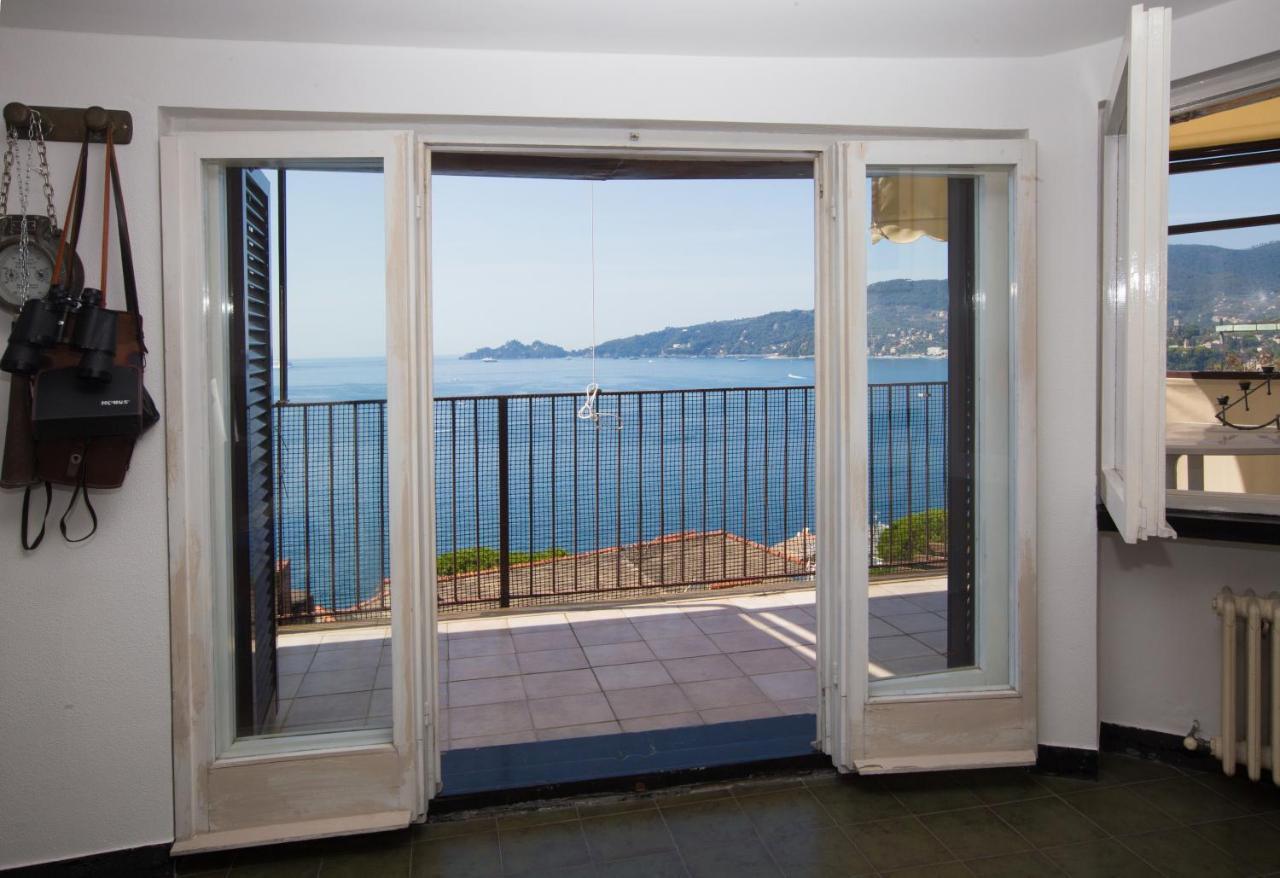 Nautilus Vista Mare Mozzafiato A 180 Gradi- Posto Auto Privato - 2 Camere Matrimoniali Piu 1 Divano Letto Singolo-Sky,Netflix-Wifi 200Mg Rapallo Luaran gambar
