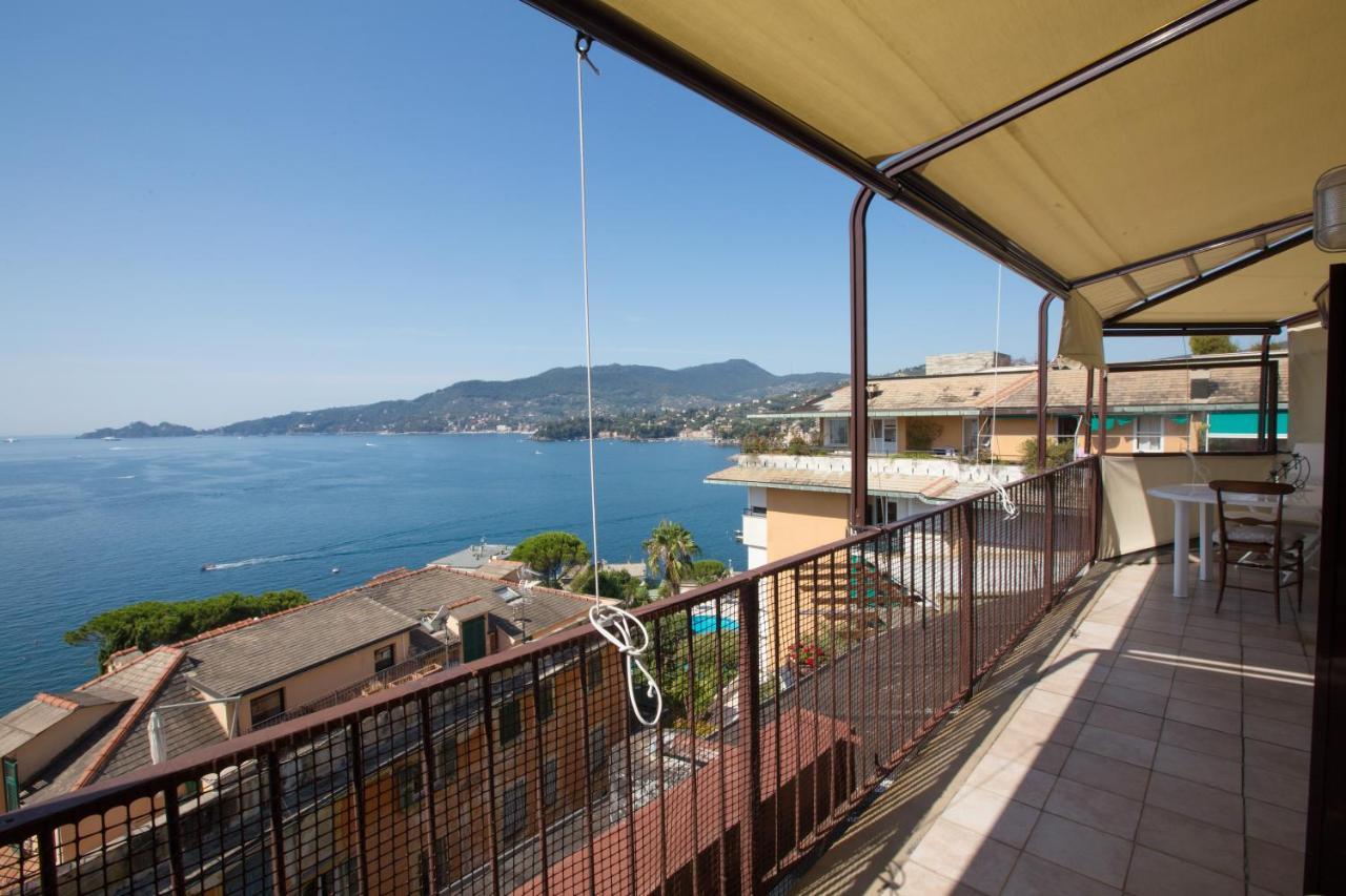 Nautilus Vista Mare Mozzafiato A 180 Gradi- Posto Auto Privato - 2 Camere Matrimoniali Piu 1 Divano Letto Singolo-Sky,Netflix-Wifi 200Mg Rapallo Luaran gambar