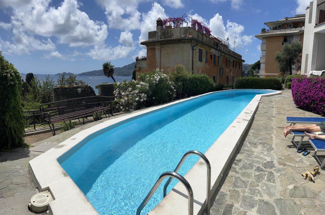 Nautilus Vista Mare Mozzafiato A 180 Gradi- Posto Auto Privato - 2 Camere Matrimoniali Piu 1 Divano Letto Singolo-Sky,Netflix-Wifi 200Mg Rapallo Luaran gambar