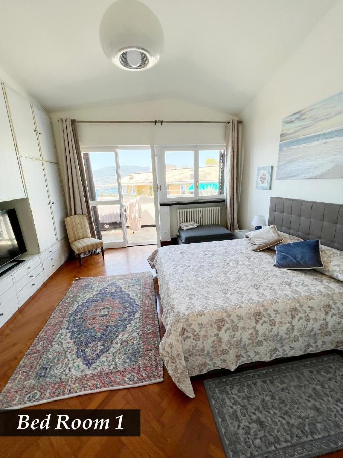 Nautilus Vista Mare Mozzafiato A 180 Gradi- Posto Auto Privato - 2 Camere Matrimoniali Piu 1 Divano Letto Singolo-Sky,Netflix-Wifi 200Mg Rapallo Luaran gambar