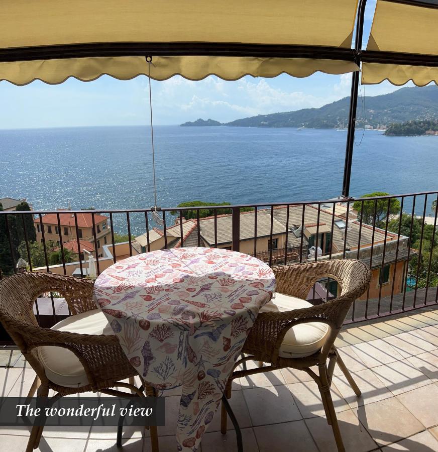 Nautilus Vista Mare Mozzafiato A 180 Gradi- Posto Auto Privato - 2 Camere Matrimoniali Piu 1 Divano Letto Singolo-Sky,Netflix-Wifi 200Mg Rapallo Luaran gambar