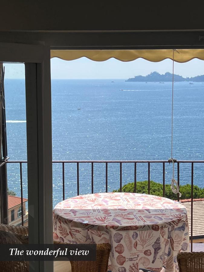 Nautilus Vista Mare Mozzafiato A 180 Gradi- Posto Auto Privato - 2 Camere Matrimoniali Piu 1 Divano Letto Singolo-Sky,Netflix-Wifi 200Mg Rapallo Luaran gambar