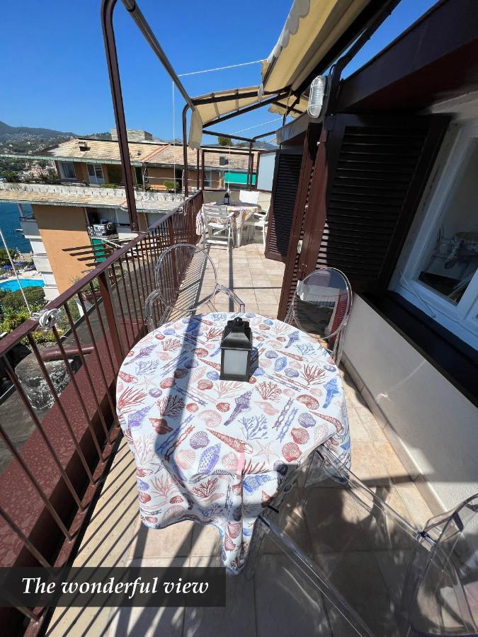 Nautilus Vista Mare Mozzafiato A 180 Gradi- Posto Auto Privato - 2 Camere Matrimoniali Piu 1 Divano Letto Singolo-Sky,Netflix-Wifi 200Mg Rapallo Luaran gambar